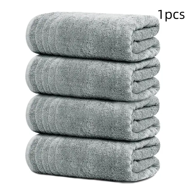Bath Towel Soft Absorbent Quick drying Bath Towel Light Gray - Shop at LoveMi