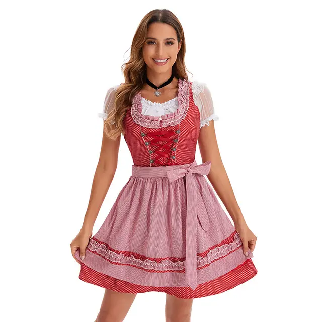 Women's Beer Festival Clothing Festival Party Suit 8004 Coat Skirt Apron Ribbon - Shop at LoveMi