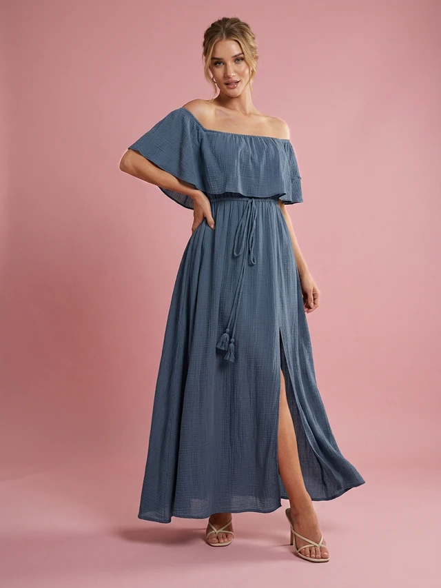 Elegant Tube Top Corset Short Sleeve Women Dress Navy Blue - Shop at LoveMi
