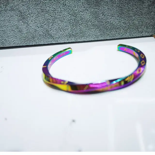 Men's Personalized Mobius Ring Titanium Steel Bracelet Colorful 02 Style - Shop at LoveMi