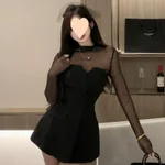 Tube Top Suit Mesh Top