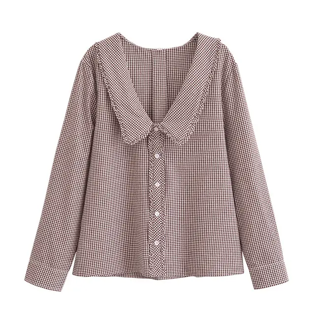 Peter Pan Collar Single breasted Shirt For Women - Shop at LoveMi