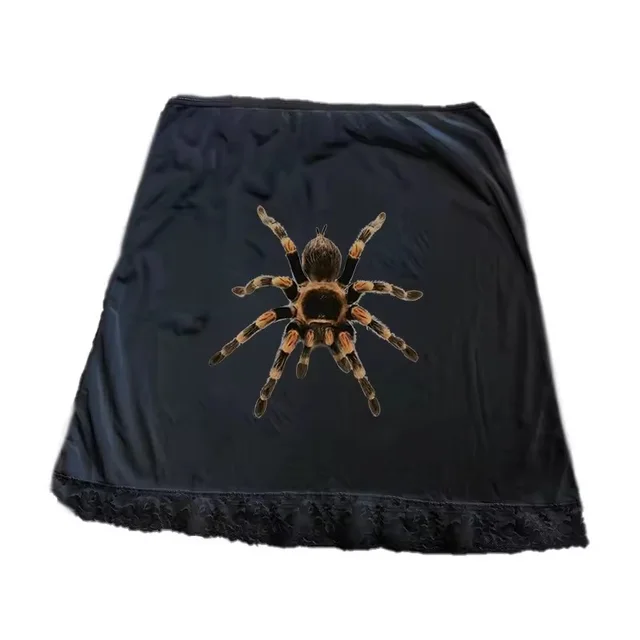 Women's High Waist Cute Animal Pattern Printed Skirt Black 4 - Shop at LoveMi
