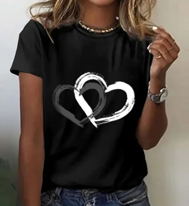 Women's Casual Pattern Digital Printed T shirt Dt03Tfht19 - Shop at LoveMi
