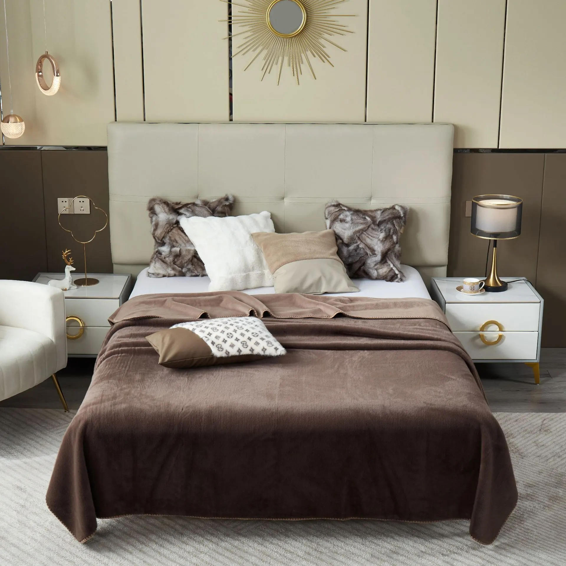 High-end Entry Lux Mink Fur Blanket Double-sided - No 1 Color - View 1