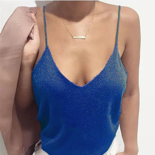 Camisole Tight Casual Vest T shirt For Women Blue - Shop at LoveMi