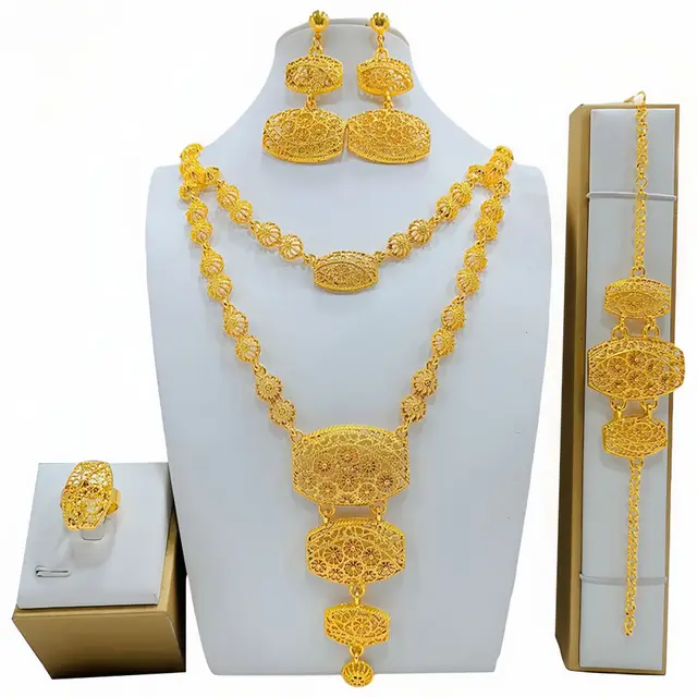 Fashion Women's Necklace Earring Ring Bracelet Suit St141 - Shop at LoveMi
