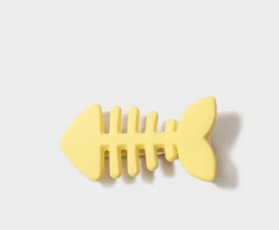 Minimalist Candy Color Fishbone Barrettes Cute Funny Side Bangs Female Yellow - Shop at LoveMi