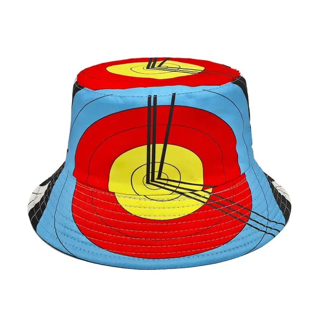 Archery Target Clock Pattern Bucket Hat Double sided Wear Archery Target Clock - Shop at LoveMi
