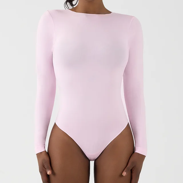Seamless High Elastic Frayed Soft Jumpsuit Pink - Shop at LoveMi