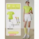 Lemon Yellow White T Shirt Set