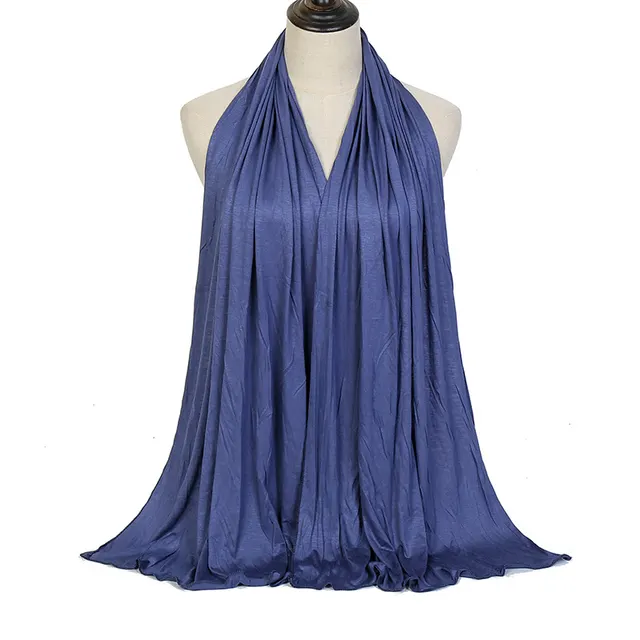 Solid Color Cotton Warm Shawl 7 Gray And Blue - Shop at LoveMi