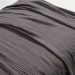Washed Pure Cotton Three-layer Yarn Woven Towel Thin Blanket - Dark Coffee Color
