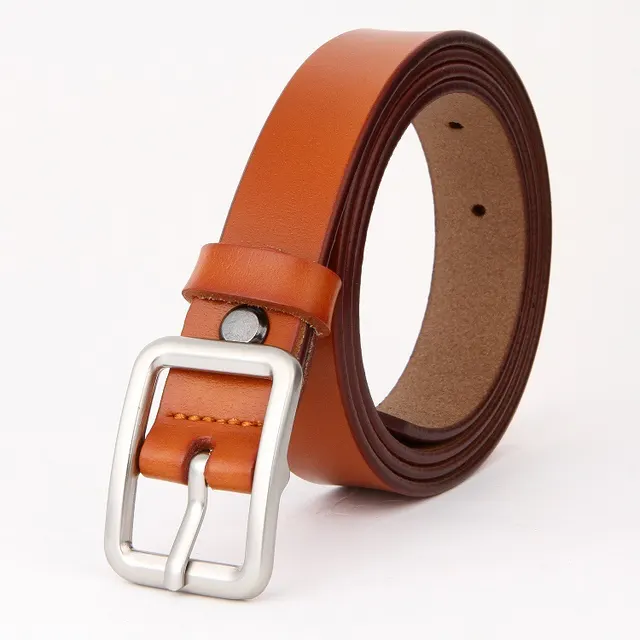 Two layer Cowhide Women's Belt Belt Commuter Decoration Camel - Shop at LoveMi