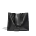 Women's Large-capacity High-grade One Shoulder Genuine Leather Handbag - Black
