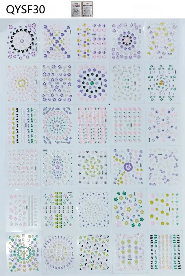 3D Nail Decoration Nail Sticker Set Style 30 - Shop at LoveMi