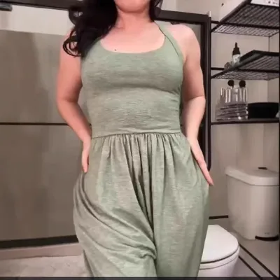 Women's Sleeveless Lace up Sexy Ankle tied Hip lifting Jumpsuit Green - Shop at LoveMi
