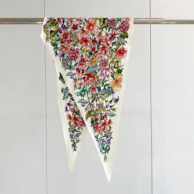 Twill Silk Scarf Women's Light Luxury Diamond Butterfly - Shop at LoveMi