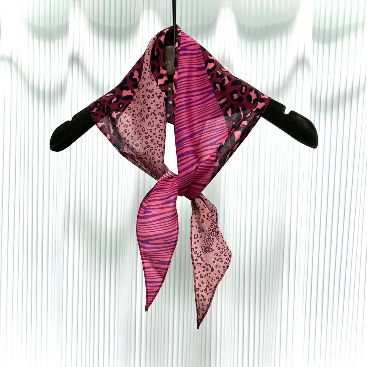 Diamond Neckerchief Crepe De Chine Scarf - 9Color