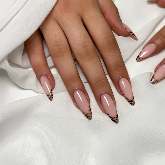 Wear Nail Finished Ice permeable Ins Style Fashion Nail Stickers Simple Leopard Print - Shop at LoveMi