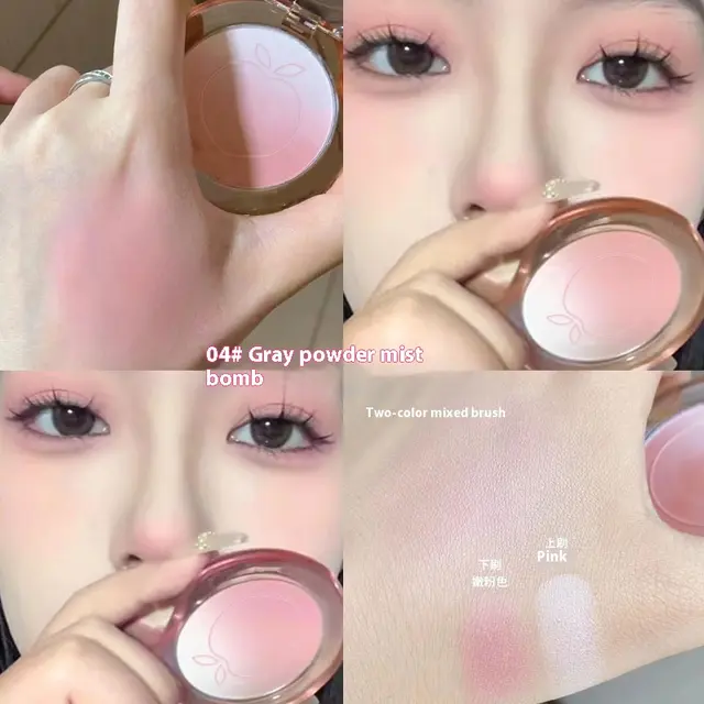 Bubble Gradient Blush Ebony Rose Natural Pseudo Plain Rouge 04 Sweetheart Milk Roasting - Shop at LoveMi