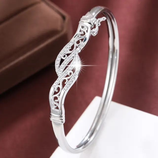 Ins Style Refined Grace All match Micro Inlaid Zircon Bracelet Silver - Shop at LoveMi