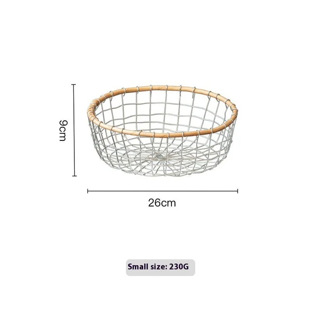 Personality Wire Woven Storage Basket Round Small Size - Shop at LoveMi