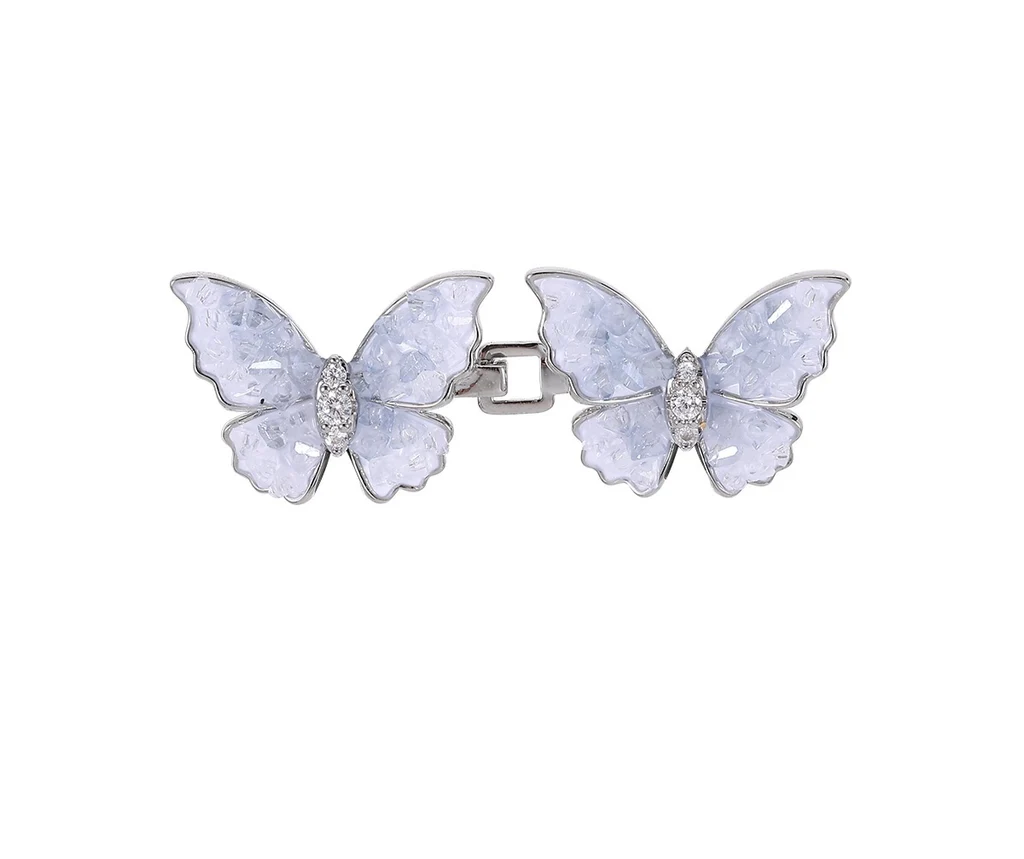 Butterfly Waist-tight Exquisite Jeans Belt Buckle - Amethyst Lingdie