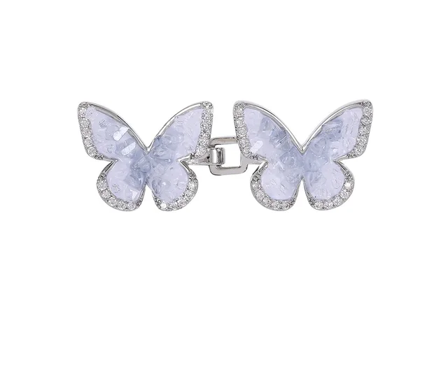 Butterfly Waist tight Exquisite Jeans Belt Buckle Orchid Crystal Butterfly - Shop at LoveMi