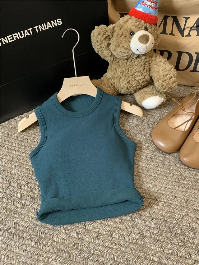Temperament Slimming Underwear Padded Slim Fit Sleeveless Top Blue - Shop at LoveMi