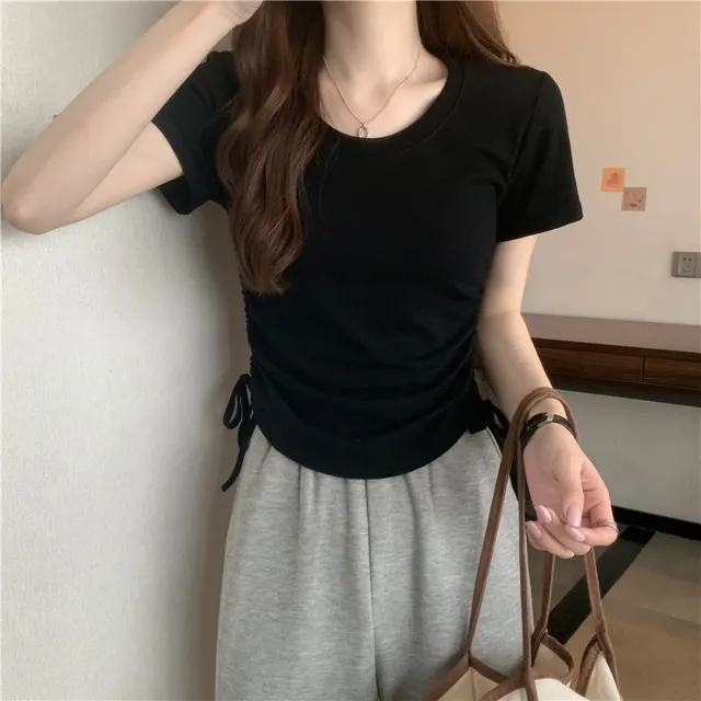 Design Sense Slim Fit Casual Short Student Shirt Black - Shop at LoveMi