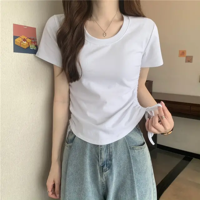 Design Sense Slim Fit Casual Short Student Shirt White - Shop at LoveMi