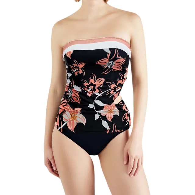 New Split Women's Bikini Beach Vacation Color Matching Swimsuit Black - Shop at LoveMi