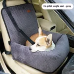 Car Pet Bed Travel Car Seat Cushion - Gray Plaid