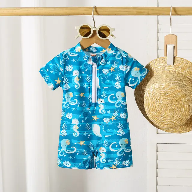 Thin Boys' Shark Print Swimsuit Emerald - Shop at LoveMi