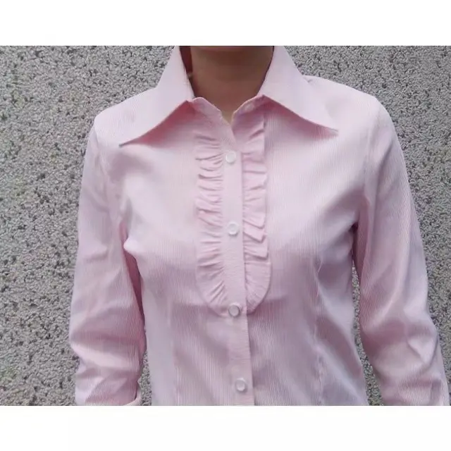 Spring And Autumn Solid Color Draping Long sleeved Shirt For Men Light Pink - Shop at LoveMi