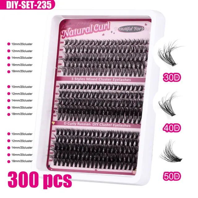 Segmented Messy Thick Curl Simulation Eyelash Diyset235 3Pcs - Shop at LoveMi