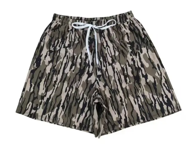 Digital Printing Drawstring Lace up Shorts Casual Printed 3 Green Camouflage - Shop at LoveMi