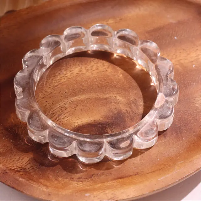 European And American Fashion Transparent Geometric Wavy Resin Bracelet Texture Ins - Shop at LoveMi