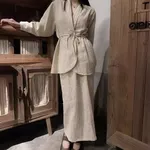 Optic Linen Suit