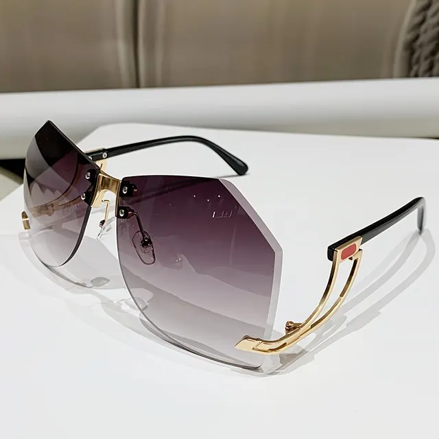 Rimless Sunglasses Women's Fashion Personality Trend Hollow Glasses Legs As Shown In The Figure - Shop at LoveMi
