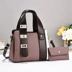 Portable Large Capacity Shoulder Crossbody Bag - Brown