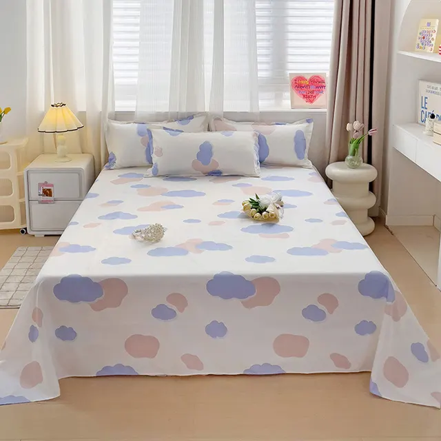 Summer Washed Cotton Bed Sheet Student Dormitory A Little Cloud - Shop at LoveMi