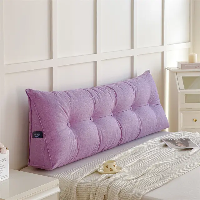 Cotton And Linen Cushion Without Bedside Soft Upholstery Violet - Shop at LoveMi