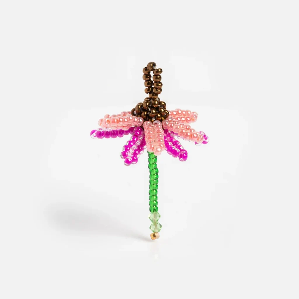 Beaded Hand-woven Small Animal Accessories Pendant - Flower