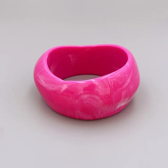 Summer Jelly Color Dynamic Acrylic Bracelet Pink - Shop at LoveMi