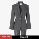 Gray Long Sleeves Suit