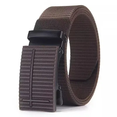 Trendy Outdoor Canvas Belt Korean Style Brown - Shop at LoveMi