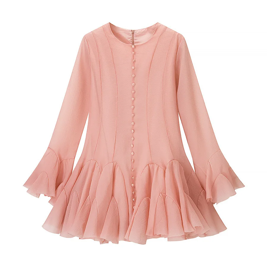New Summer Special interest Design Slim Fit Short Dress Pink - Shop at LoveMi