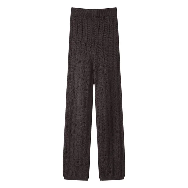 Fashion Texture Knitted Slim Straight Lapel Short Sleeve Trousers Pants - Shop at LoveMi